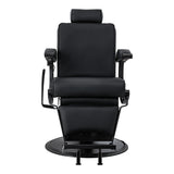 Gabbiano Continental Sillón De Barbería Con Masaje – Negro · Vista frontal