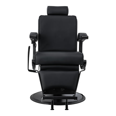 Gabbiano Continental Sillón De Barbería Con Masaje – Negro · Vista frontal