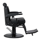 Gabbiano Continental Sillón De Barbería Con Masaje – Negro · Vista lateral