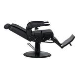 Gabbiano Continental Sillón De Barbería Con Masaje – Negro · Posición reclinada
