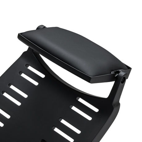 Gabbiano Francesco Sillón De Barbería Con Masaje – Negro, Base Negra · Detalle del reposapiés