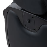 Gabbiano Francesco Sillón De Barbería Con Masaje – Negro, Base Negra · Detalle posterior