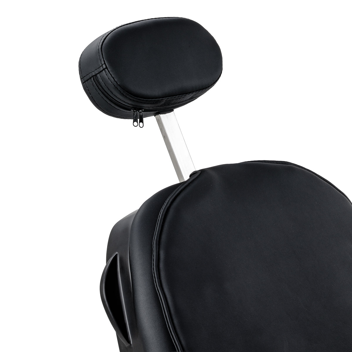 Gabbiano Francesco Sillón De Barbería Con Masaje – Negro, Base Negra · Reposacabezas extendido