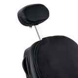 Gabbiano Francesco Sillón De Barbería Con Masaje – Negro, Base Negra · Reposacabezas extendido