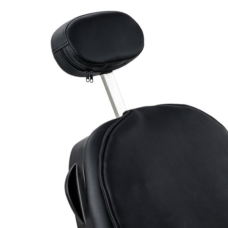 Gabbiano Francesco Sillón De Barbería Con Masaje – Negro, Base Negra · Reposacabezas extendido