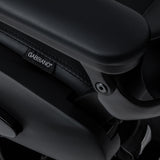 Gabbiano Francesco Sillón De Barbería Con Masaje – Negro, Base Negra · Detalle del asiento