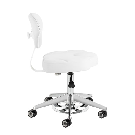 Azzurro 156-F salon stool with adjustable backrest – rear view