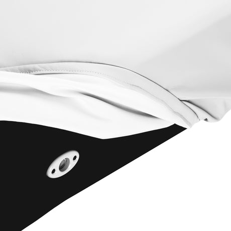 Sillon Siesta Camilla SPA Eléctrica – Blanca, Base Marrón Claro · Funda extraíble