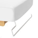 Sillon Siesta Camilla SPA Eléctrica – Blanca, Base Marrón Claro · Toallero