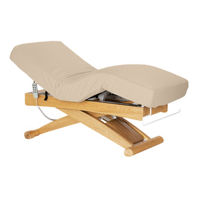 Sillon Siesta Camilla SPA Eléctrica – Beige, Base Marrón Claro · Vista general