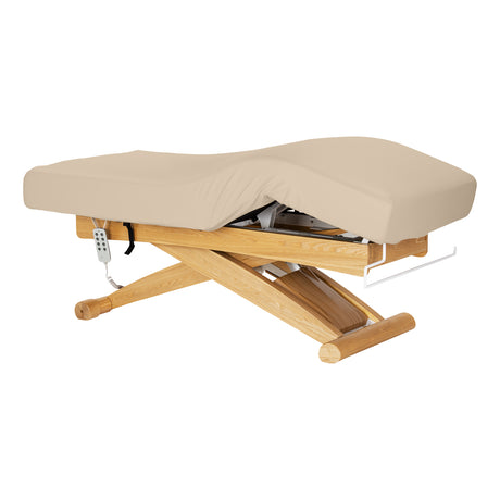 Sillon Siesta Camilla SPA Eléctrica – Beige, Base Marrón Claro · Vista general