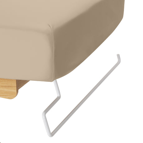 Sillon Siesta Camilla SPA Eléctrica – Beige, Base Marrón Claro · Toallero