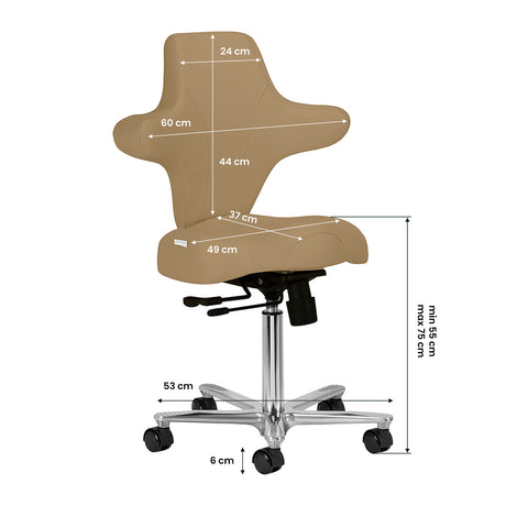 Azzurro Special 152 Silla De Trabajo – Beige · Esquema de dimensiones