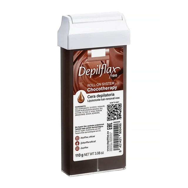 Depilflax 100 Chocotherapy creamy roll-on wax cartridge 110g with chocolate aroma
