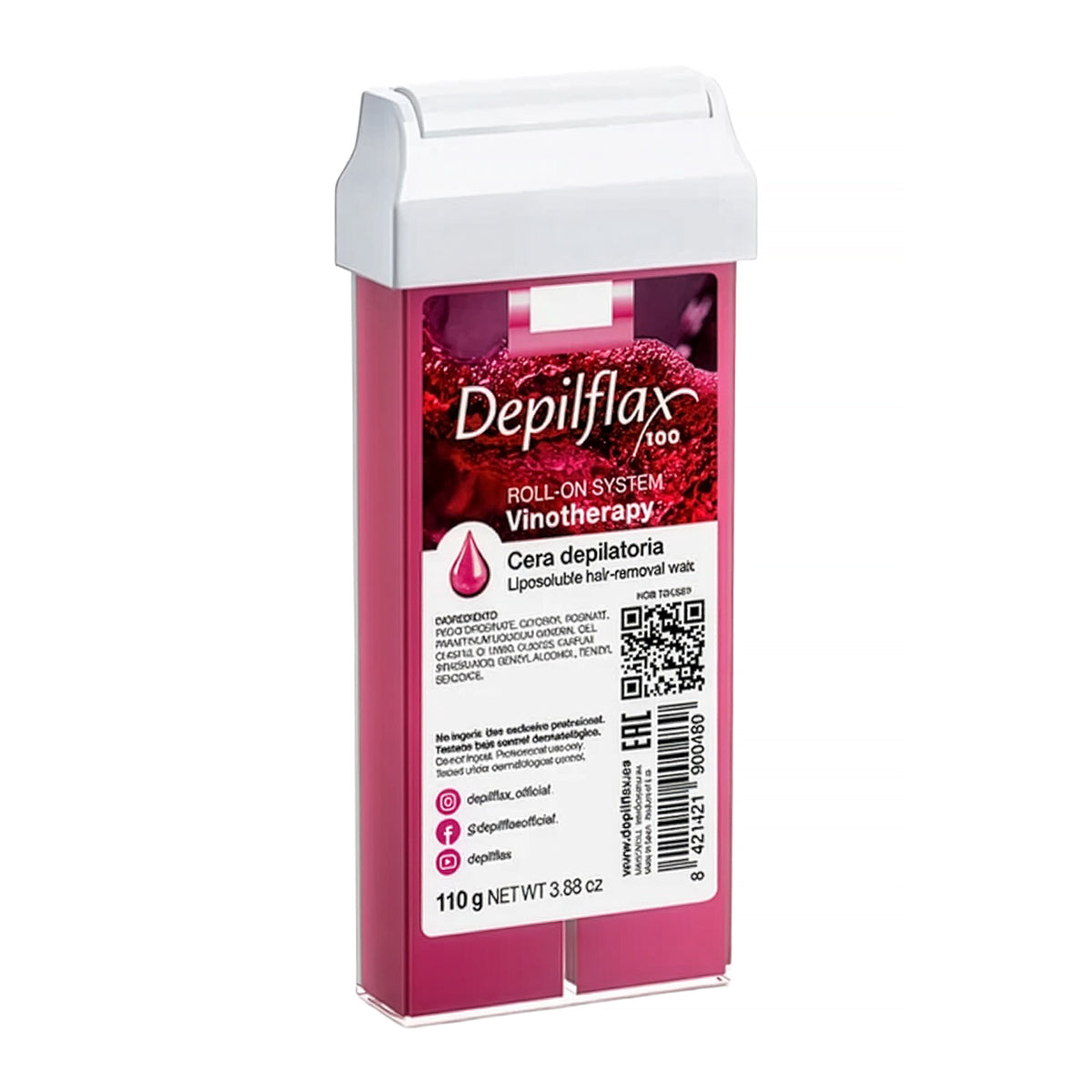 Depilflax 100 Vinotherapy creamy roll-on wax cartridge 110g for hair removal