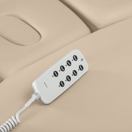 Camilla SPA Eléctrica Sillon Relax – Beige, Base Negro · Mando