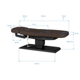 Camilla SPA Eléctrica Sillon Relax – Marrón Oscuro, Base Negro · Esquema de dimensiones