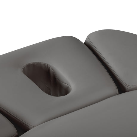 Camilla SPA Eléctrica Sillon Relax – Gris, Base Negro · Abertura facial