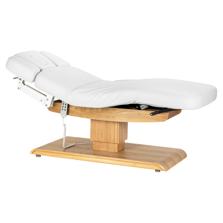 Sillon Relax · blanco / marrón claro · posición semitumbada