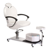 Fotel do pedicure z masażerem stóp BR-2301 biały - BVShop