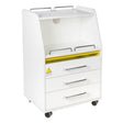 White Beauty System Cosmetic Cabinet BD-T601 with multiple drawers and compartments for organized beauty and skincare storage.