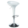White bar stool BX-1002 by Beauty System with a sleek modern design and sturdy metal frame.