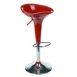 Red Beauty System Bar Stool BX-1002 with cushioned seat and metal frame, shown from side view.