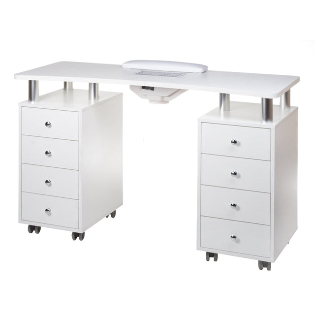 Manicure table + dust extractor BD-3425+P WHITE - BVShop