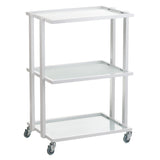 White Beauty System cosmetic cabinet BCH-5043 with multiple storage compartments and sleek design for organized beauty products.