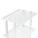 White Beauty System BCH-5043 cosmetic cabinet with multiple drawers and storage compartments for organized beauty product storage.