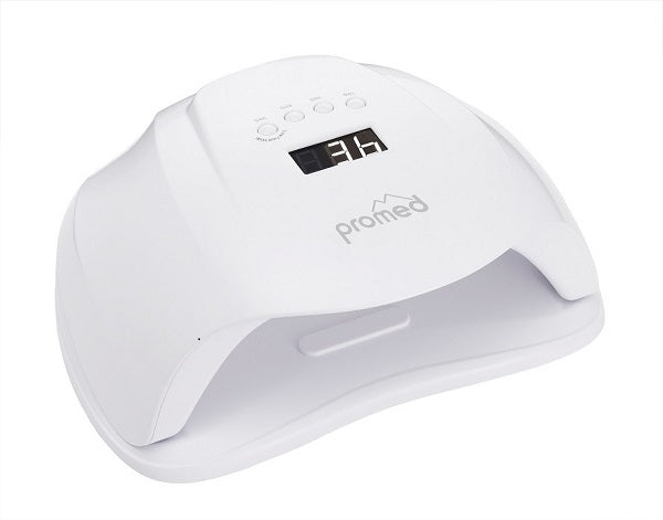 Beauty System 48W LED UV lamp for nails, PROMED UVL-54, with a sleek design and multiple light settings for professional nail curing.