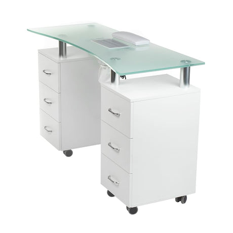 Manicure Table + hood BD-3425-1+P WHITE - BVShop