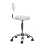 Taboret kosmetyczny z oparciem BH-7289 White - BVShop