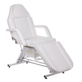 White cosmetic chair with built-in troughs, model BW-262A by Beauty System, designed for salon or spa treatments.