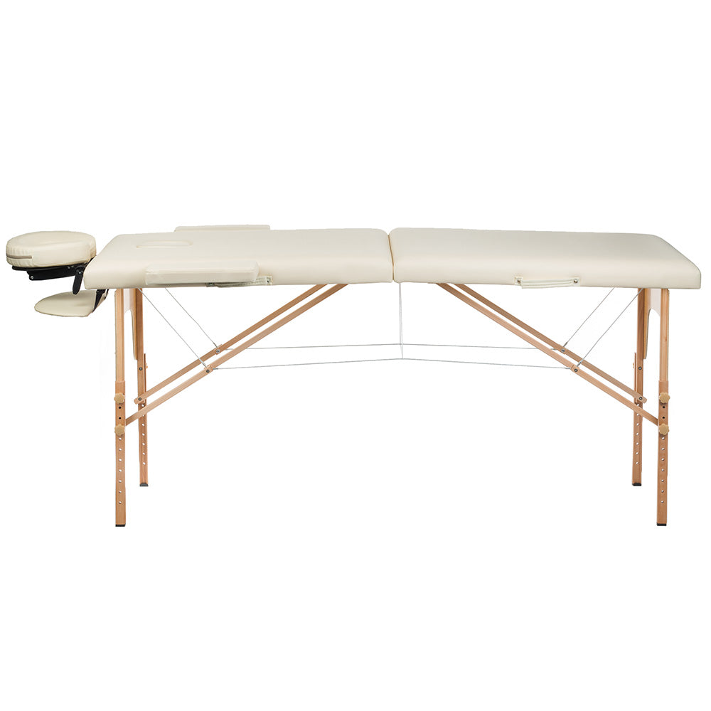 Beauty System Massage & Rehabilitation Table BS-523 Cream with adjustable height and padded surface for therapy sessions