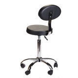 Taboret kosmetyczny z oparciem BH-7289 Czarny - BVShop