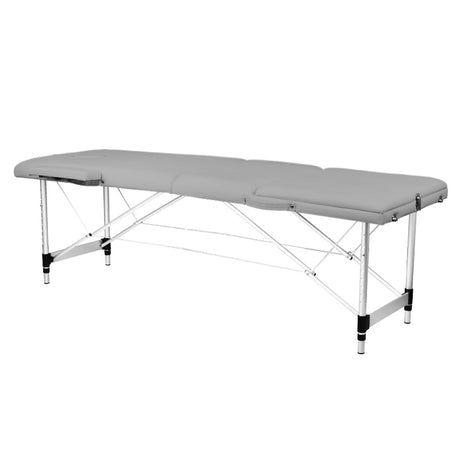 3-section aluminum comfort folding massage table, gray - BVShop