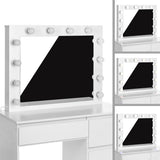 EVA White Vanity Table with LED Illuminated Mirror - BVShop