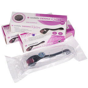 Beauty System Sonobella Dermaroller with 540 needles, 1.5mm length, used for skin rejuvenation and collagen stimulation.