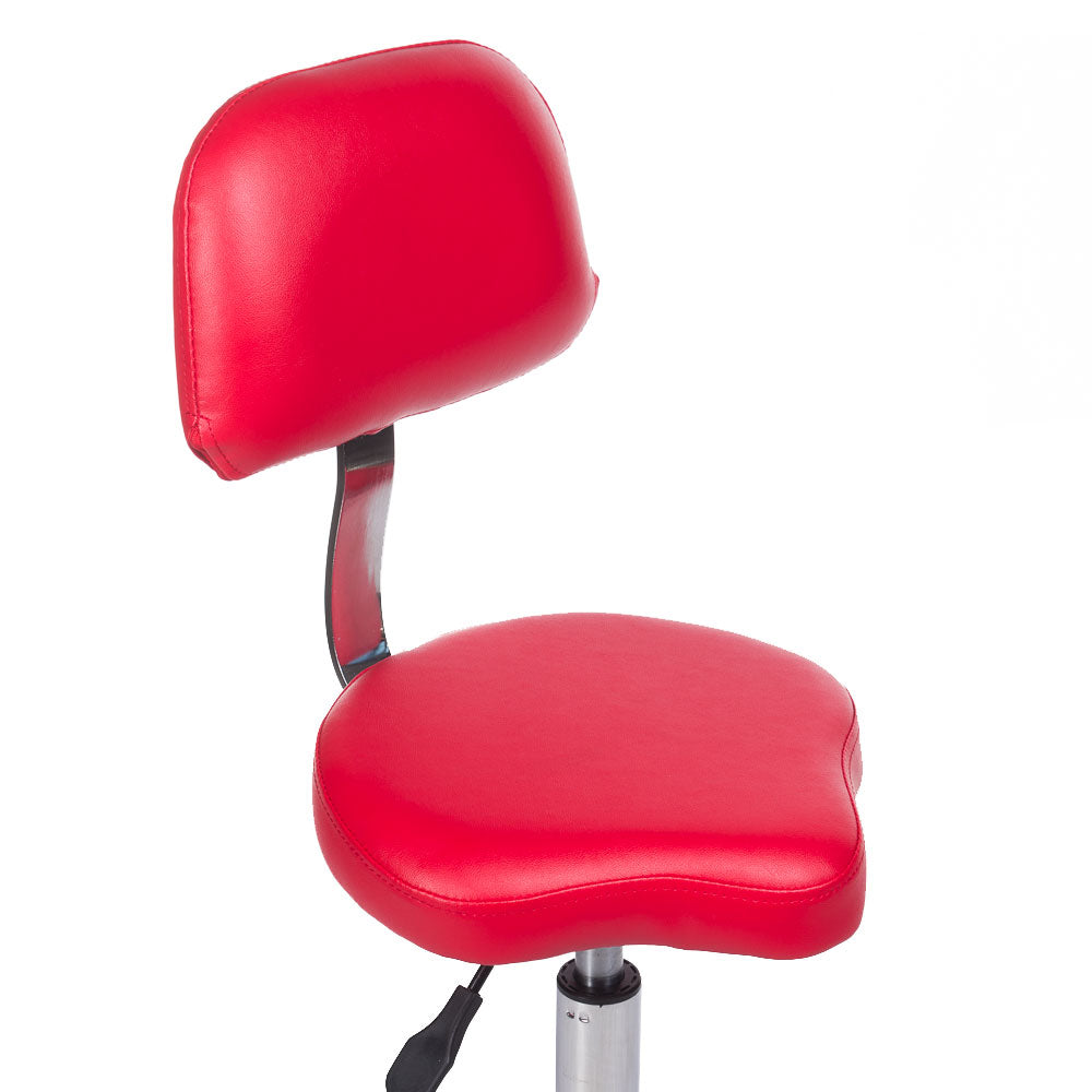 Cosmetic Stool with Backrest BH-7268 Red - BVShop