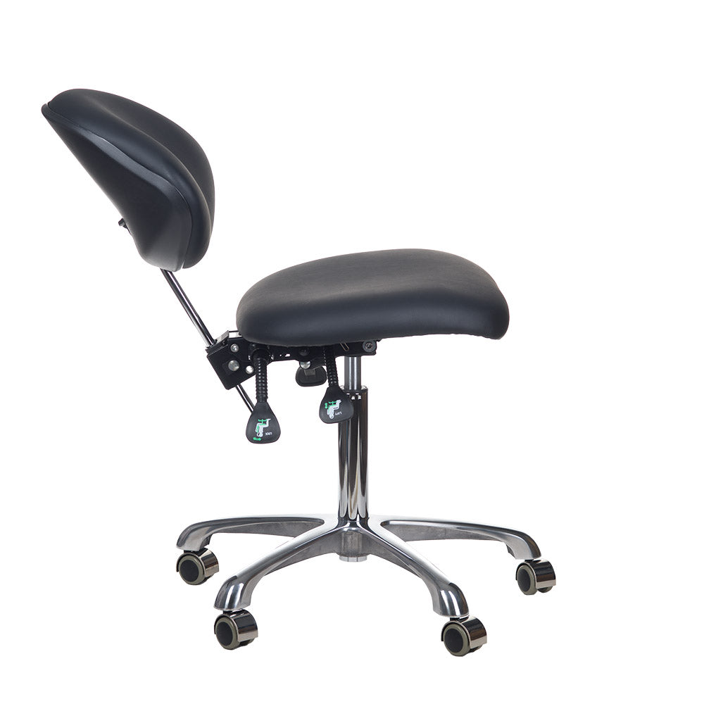 Taboret kosmetyczny BY-8377 czarny - BVShop