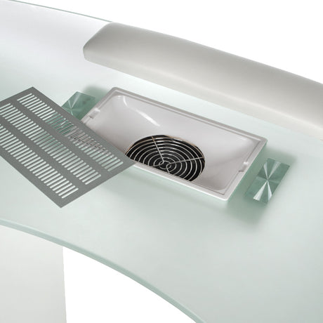 Manicure table with mounting hole BD-3453+O White - BVShop