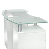 Manicure table with mounting hole BD-3453+O White - BVShop