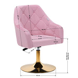 4Rico swivel chair QS-BL14G pink - BVShop