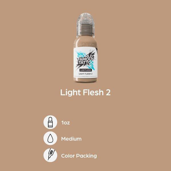 Tinta de Tatuaje Limitless Famosa Mundial Light Flesh 2 30ml