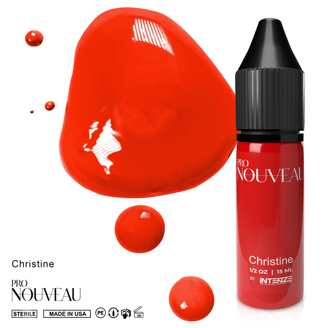 Pigmentos para labios Pro Nouveau de Intenze Christine 15ml