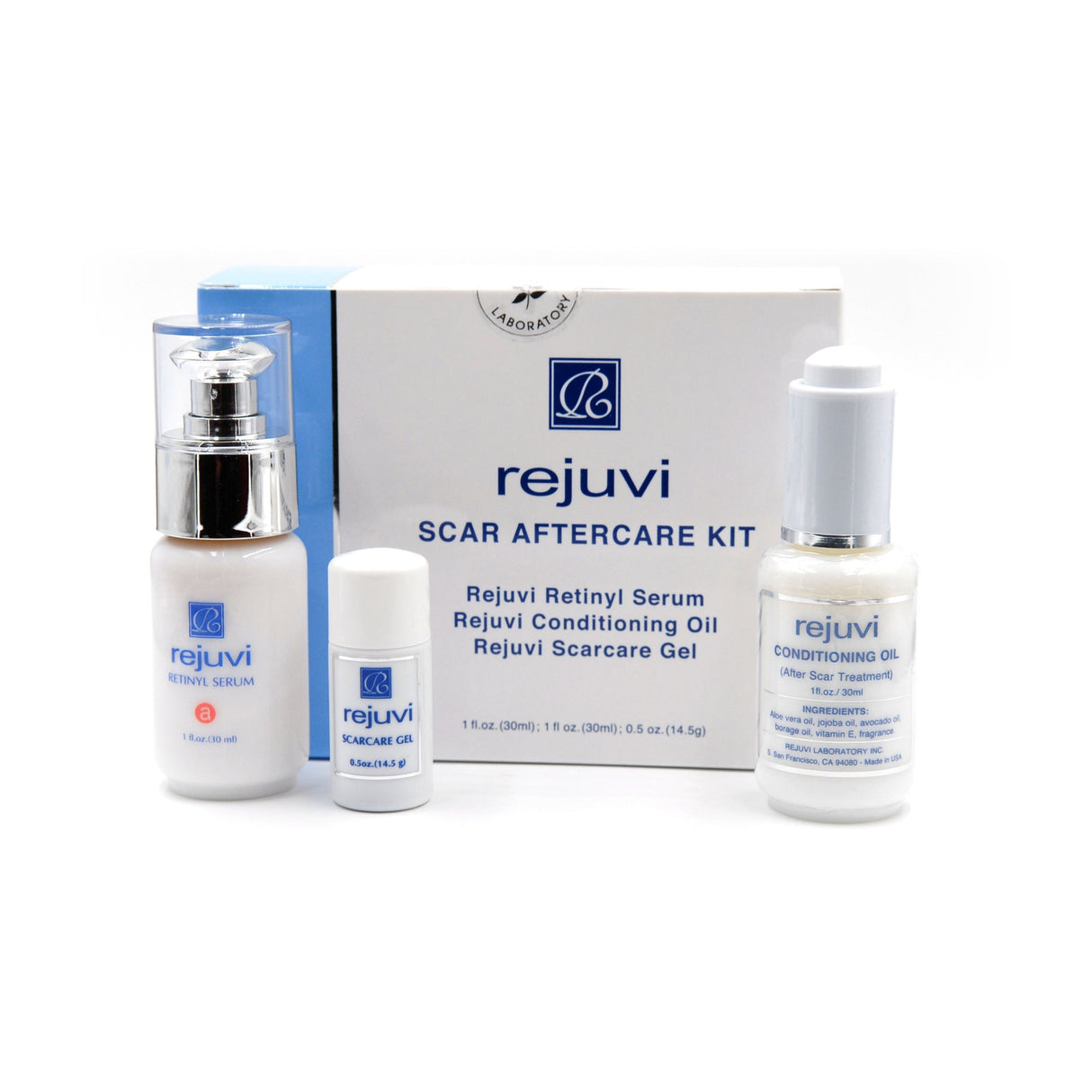 Kit de cuidado posterior para cicatrices Rejuvi