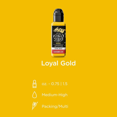 Tinta de Tatuaje Imperial Kuro Sumi Oro Leal