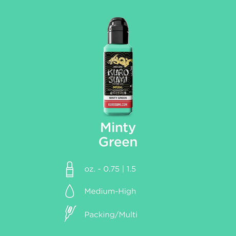 Tinta para tatuajes Kuro Sumi Imperial verde menta