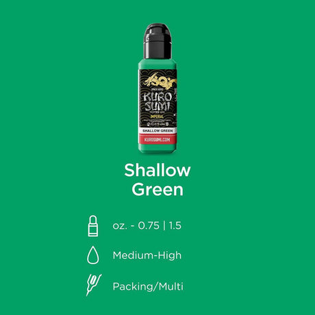 Tinta para tatuajes Kuro Sumi Imperial Verde Superficial